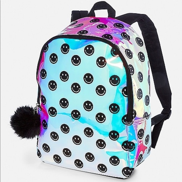 Justice Shimmer UNICORN O Initial Letter Backpack Sequin Hologram NWT NEW HOLO